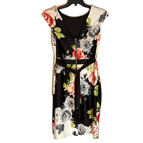 Kate & Lily Floral Print Dress Size 10 black multi stretch floral women dress - Picture 9 of 12